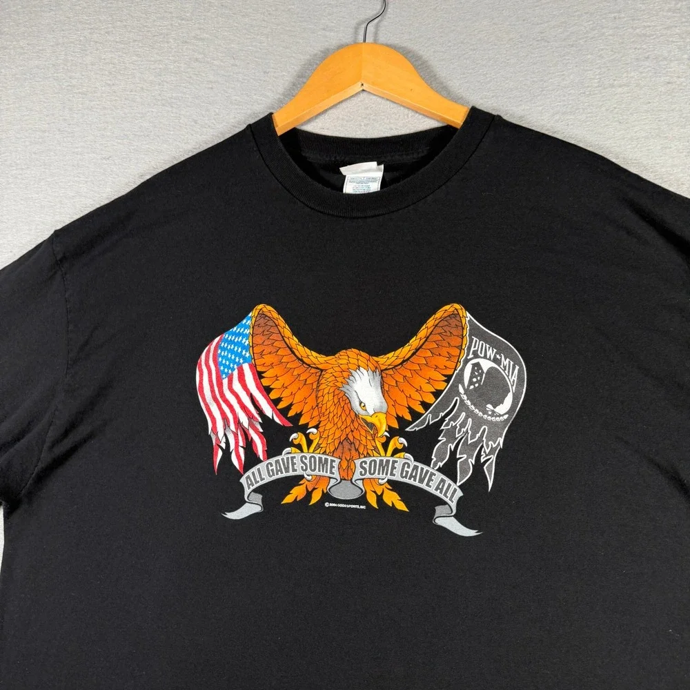 Vintage Alstyle All Gave Some Eagle Flag Long Sleeve Shirt XL 2004 Black AAA
